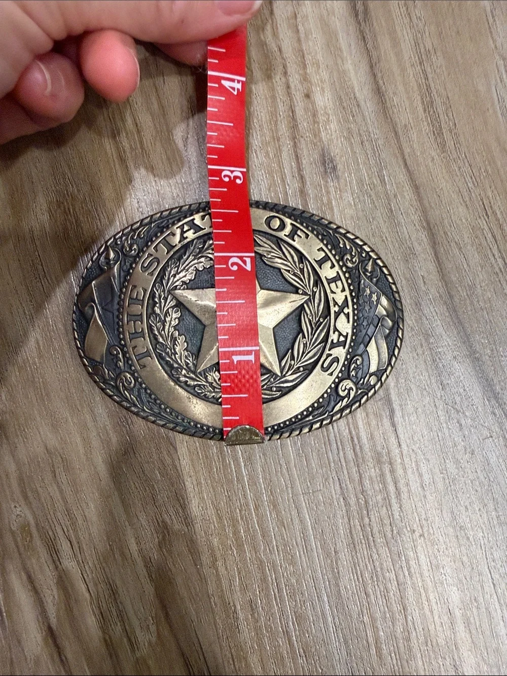 Tony lama brass State of Texas Belt buckle